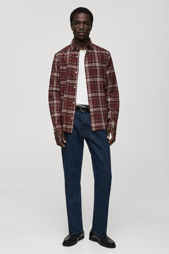 Chemise à manches longues - Bordeaux