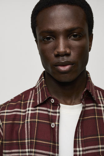 Chemise à manches longues - Bordeaux - MANGO