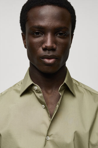 Chemise à manches longues - Kaki - MANGO