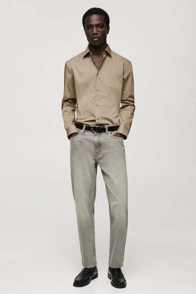 Chemise (manches longues) Brun - Mango