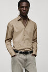 Hemd met lange mouwen - Beige