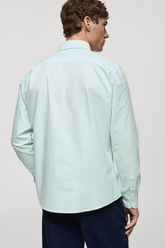 Hemd met lange mouwen - groen - MANGO