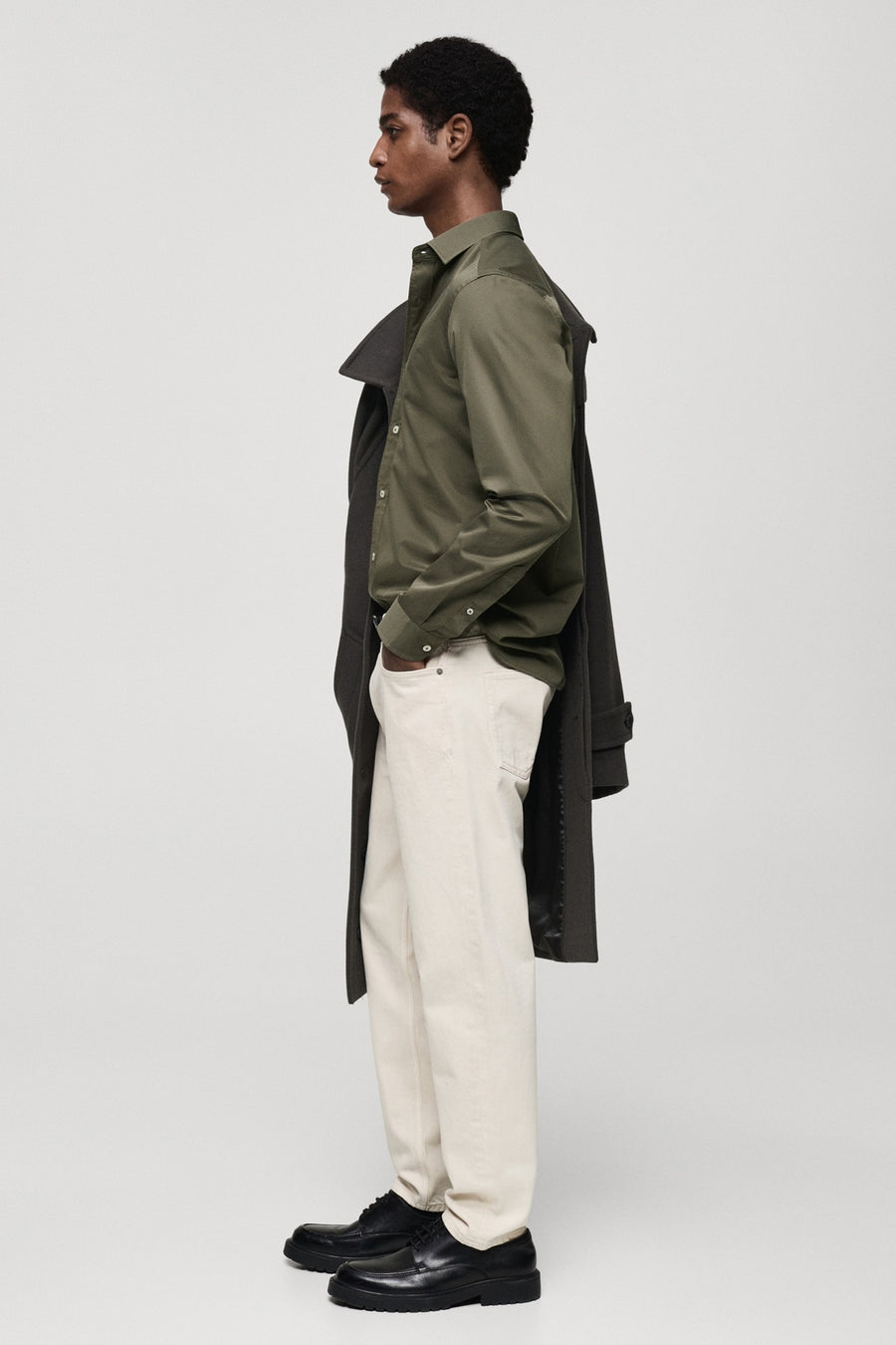 Hemd met lange mouwen - bruin - MANGO