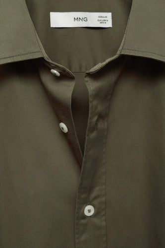 Hemd met lange mouwen - bruin - MANGO