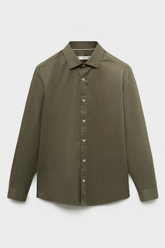 Hemd met lange mouwen - bruin - MANGO