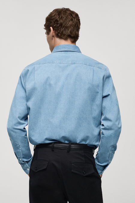 Jeanshemd - mid blue denim