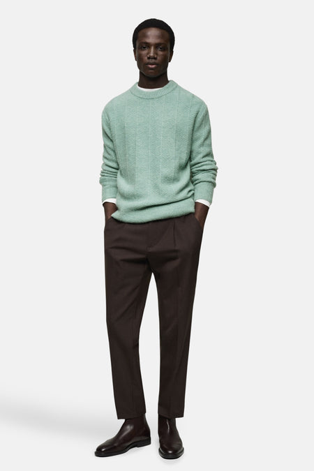 Trui met ronde hals Turquoise - Mango
