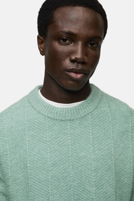 Trui met ronde hals Turquoise - Mango