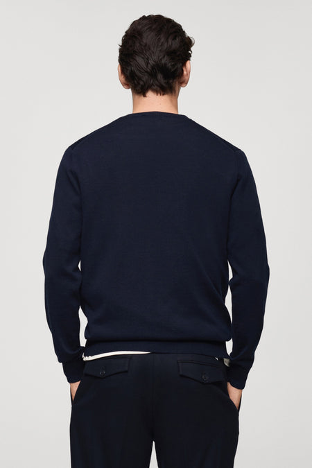 Trui met ronde hals Blauw - Mango