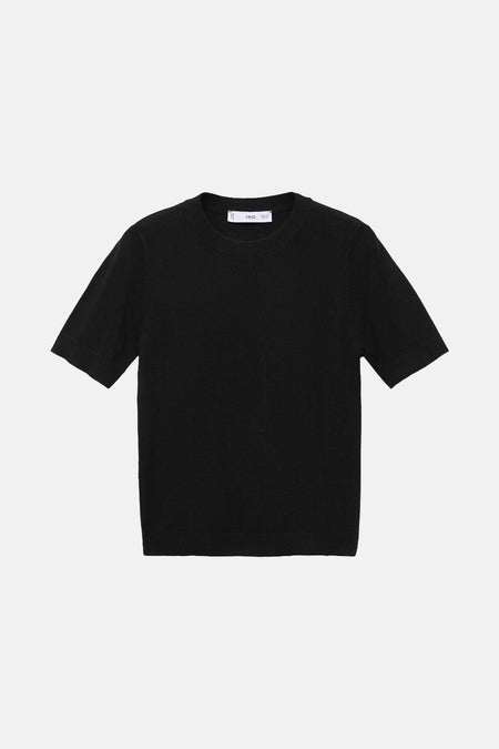 Pull met ronde hals - Zwart
