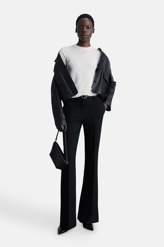 Pull met ronde hals - wit - MANGO