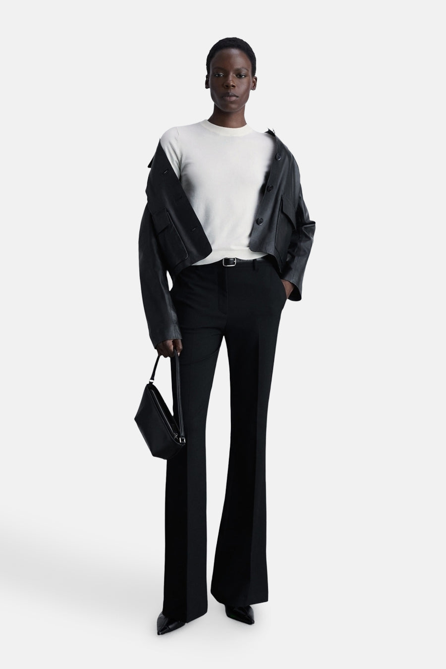 Pull met ronde hals - wit - MANGO