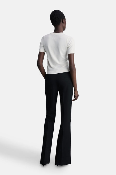 Pull met ronde hals - wit