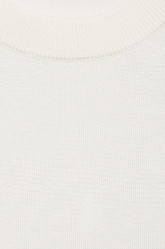 Pull met ronde hals - wit - MANGO