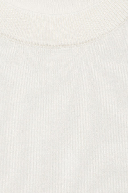 Pull met ronde hals - wit