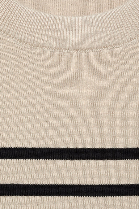 Pull met ronde hals - Beige