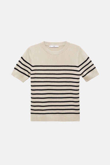 Pull met ronde hals - Beige