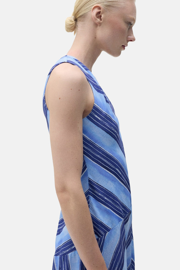 Dames tops kleed zonder mouw Blauw - MANGO