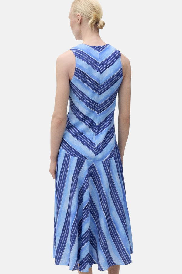 Dames tops kleed zonder mouw Blauw - MANGO