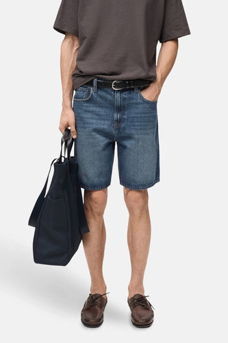 Short - dark blue denim - MANGO