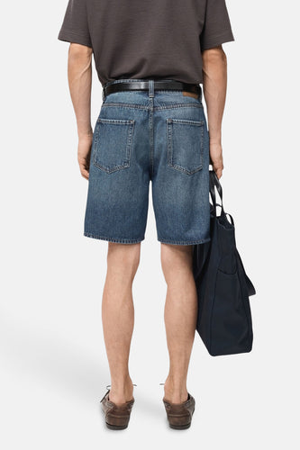 Short - dark blue denim - MANGO