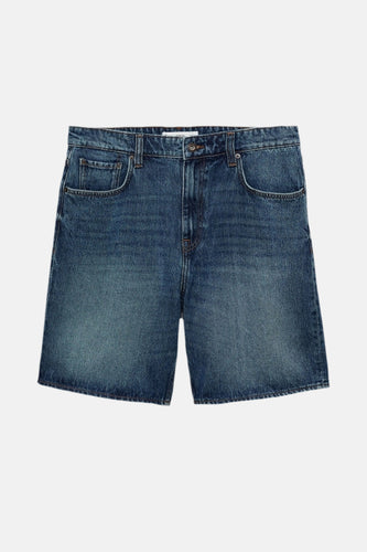 Short - dark blue denim - MANGO