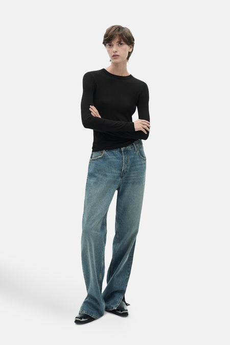 Top (lange mouwen) Zwart - Mango