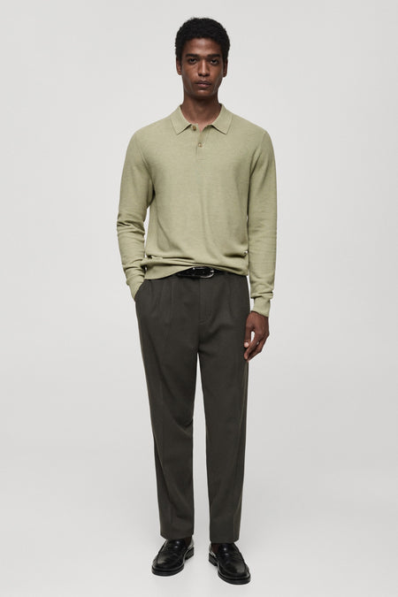 Pull met ronde hals - groen