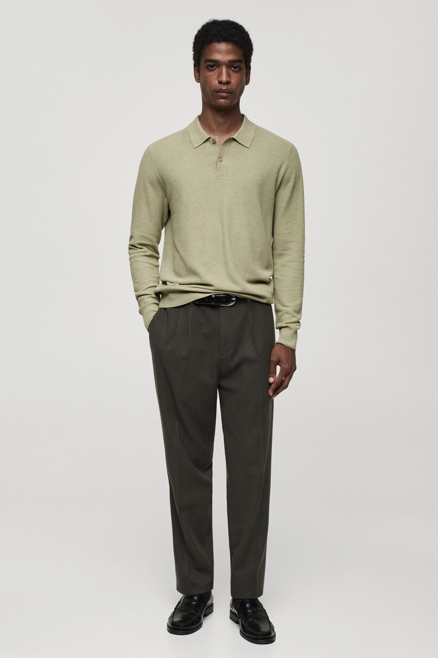 Pull met ronde hals - groen - MANGO