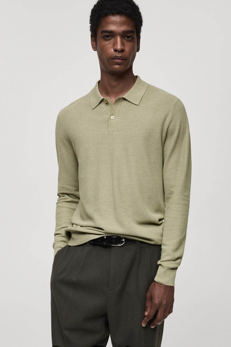 Pull met ronde hals - groen - MANGO