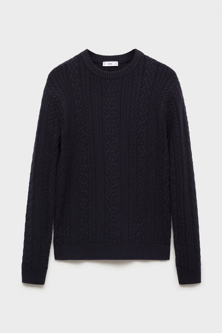 Trui met ronde hals Blauw - Mango