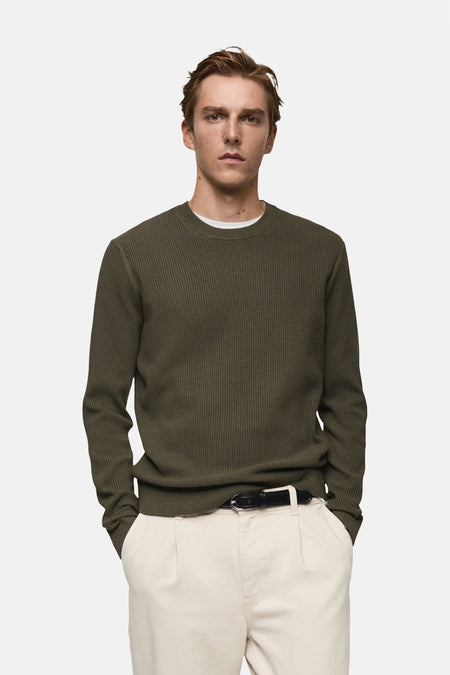 Trui met ronde hals Groen - Mango