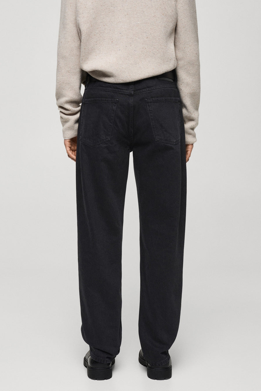 Jeans straight dark grey denim - MANGO - MANGO - 3