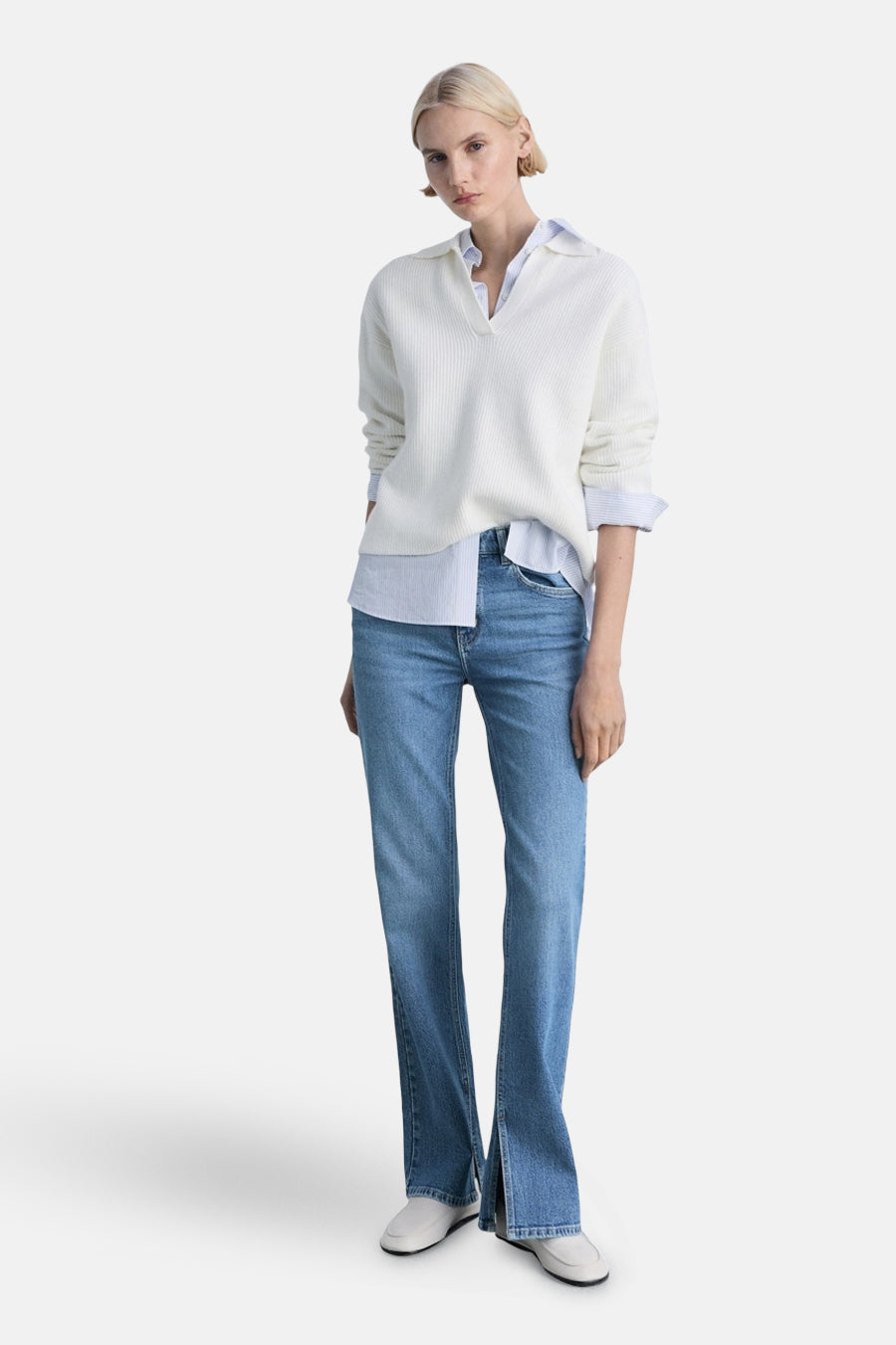 ELLE - mid blue denim - MANGO