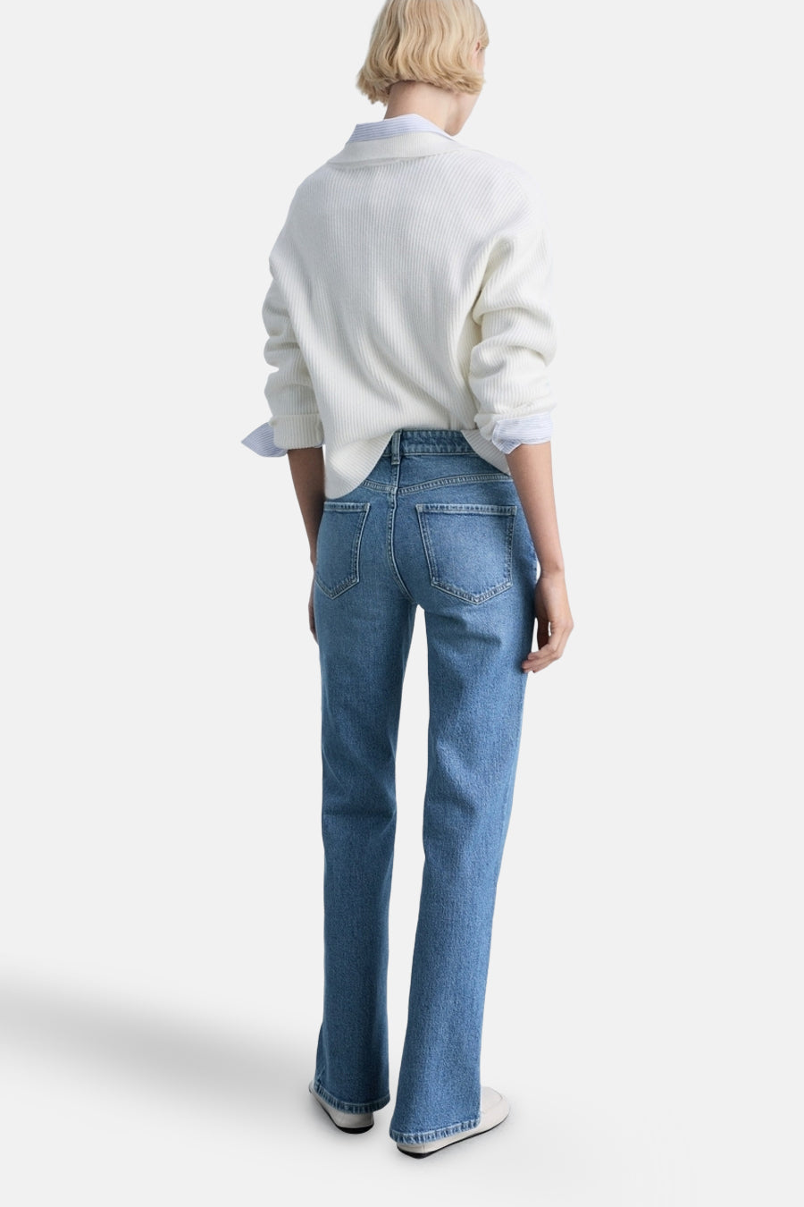 ELLE - mid blue denim - MANGO