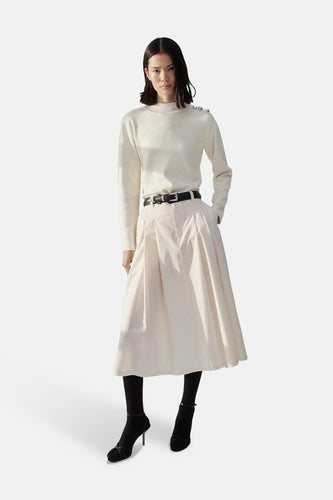 Pull met ronde hals - Ecru