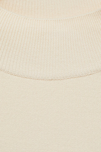 Pull met ronde hals - Ecru - MANGO