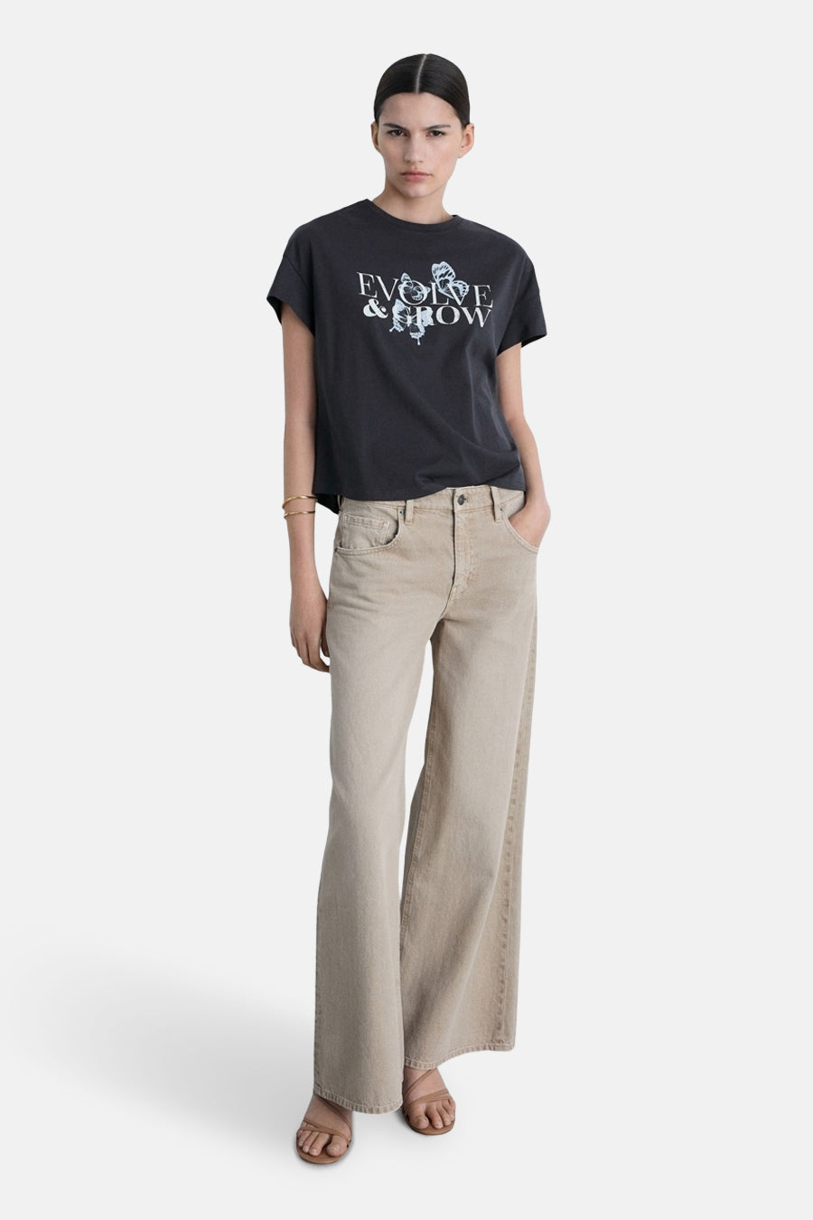 T-shirt met korte mouwen - grijs