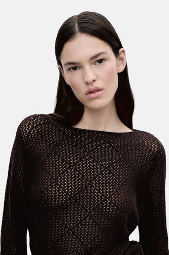 Pull met ronde hals - bruin - MANGO