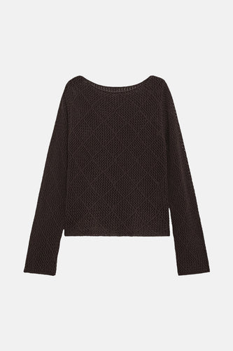 Pull met ronde hals - bruin - MANGO