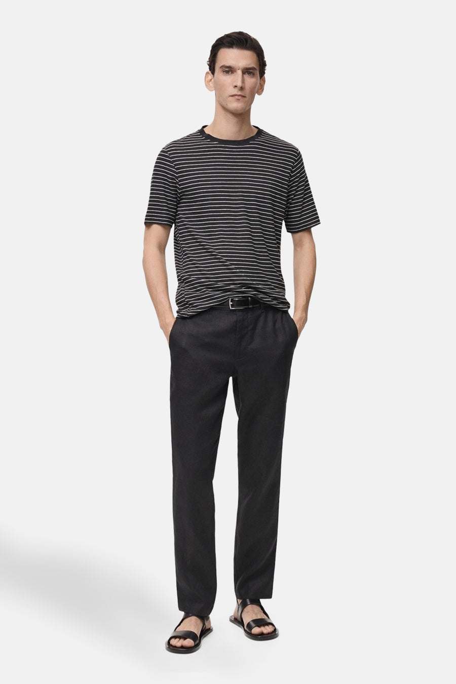 T-shirt met korte mouwen - Zwart - MANGO