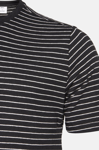 T-shirt met korte mouwen - Zwart - MANGO