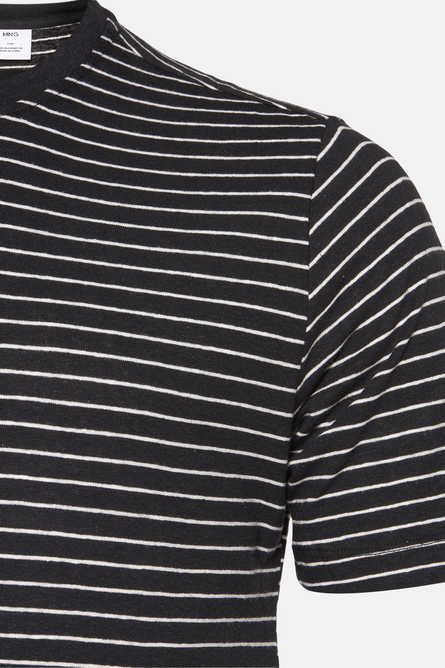 T-shirt met korte mouwen - Zwart - MANGO