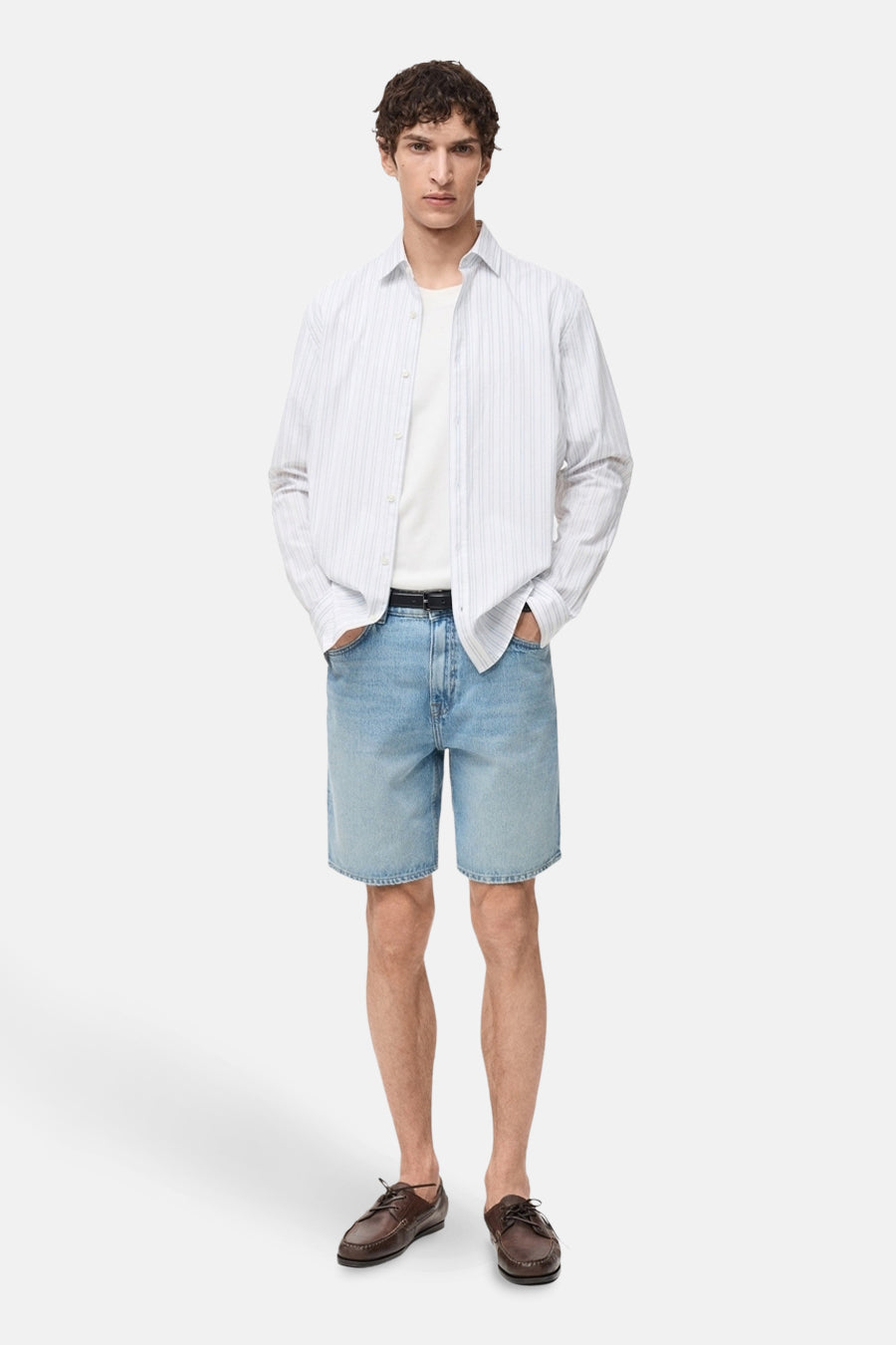 Short - light blue denim - MANGO