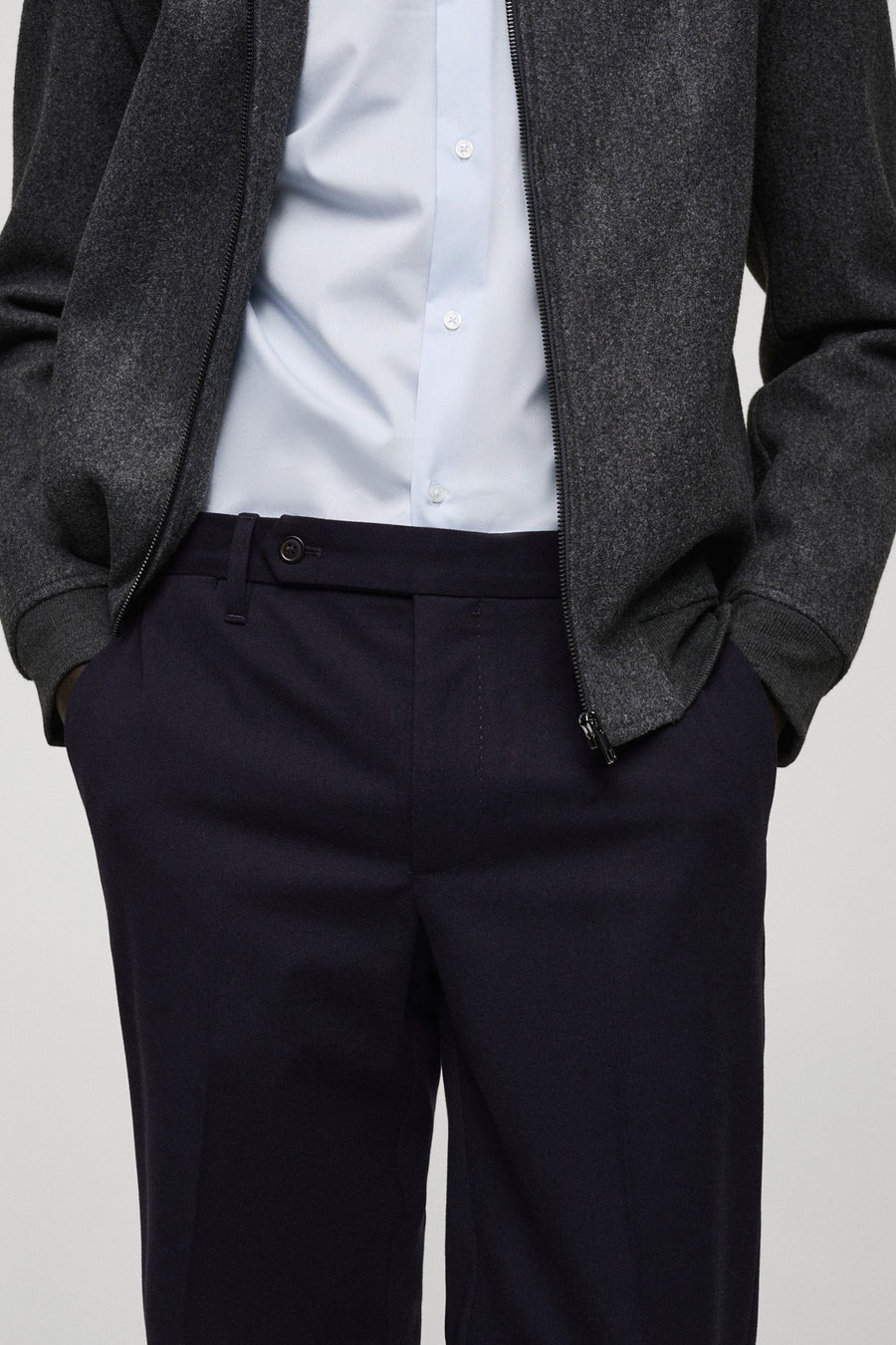 Kostuumbroek - Donkerblauw - MANGO