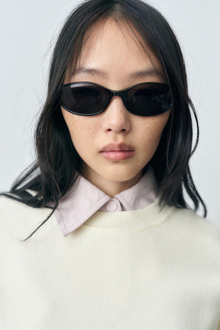 Pull met ronde hals - Ecru