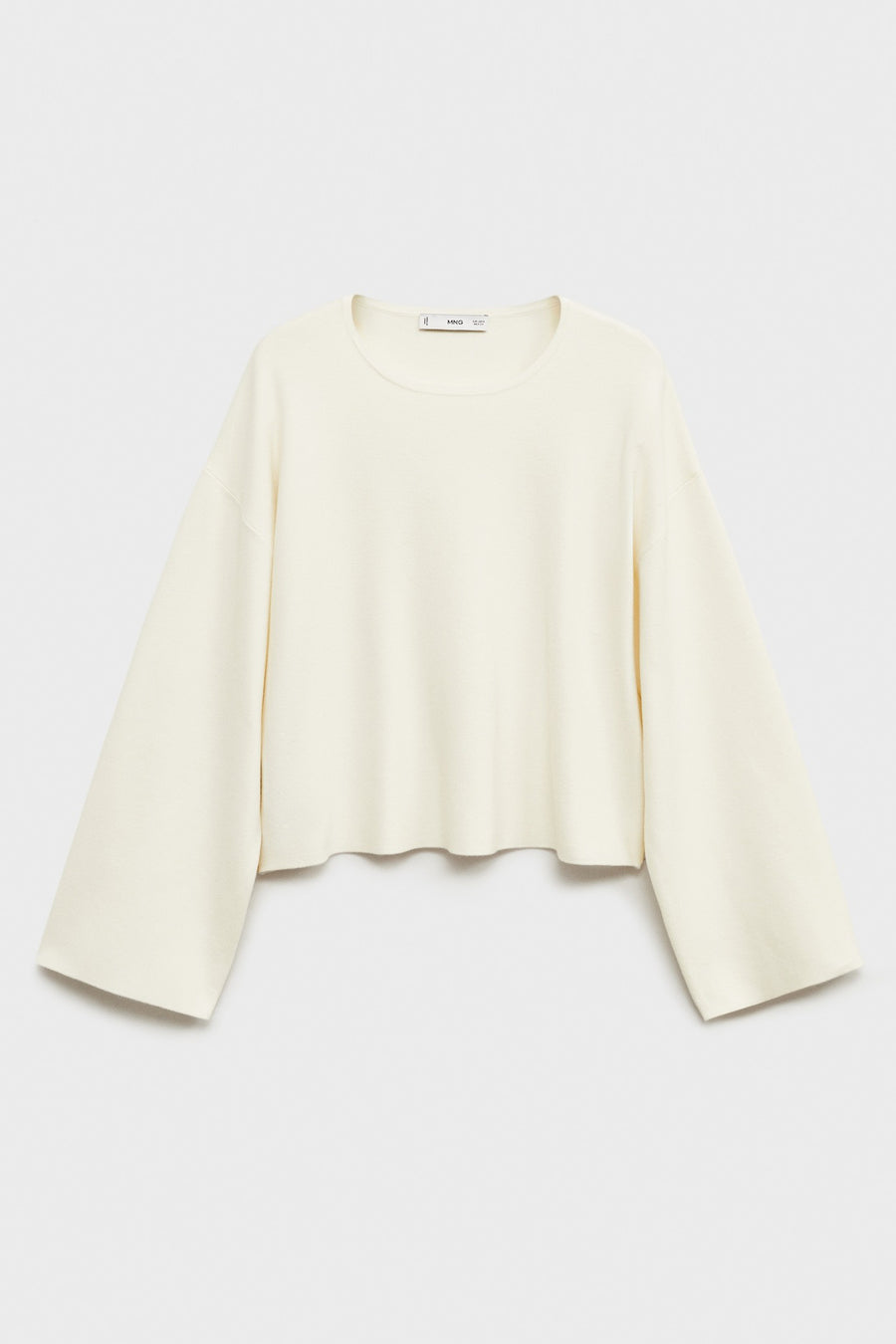 Pull met ronde hals - wit - MANGO