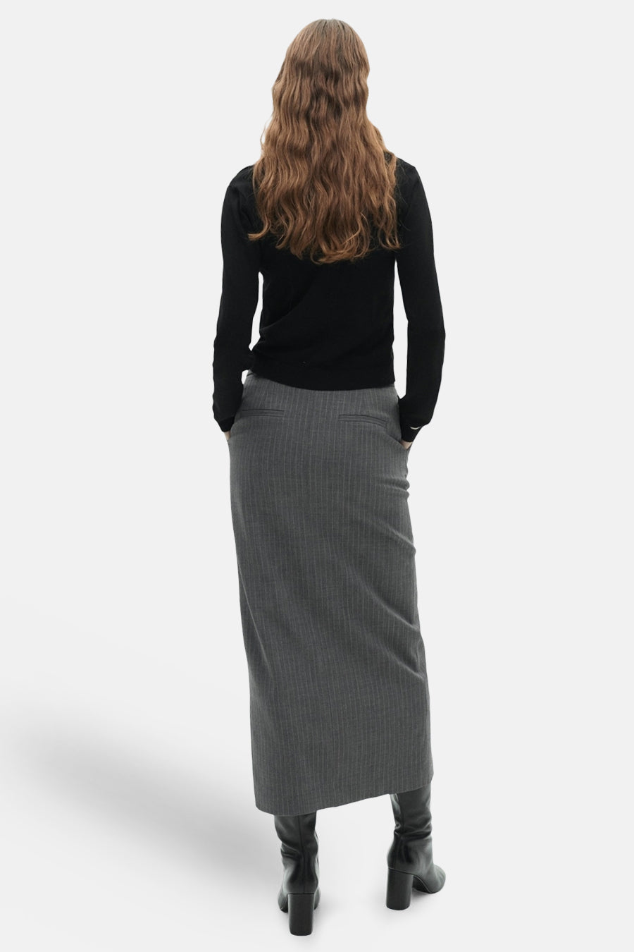 Pull à col en V - Noir