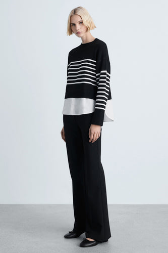 Pull met ronde hals - Zwart - MANGO