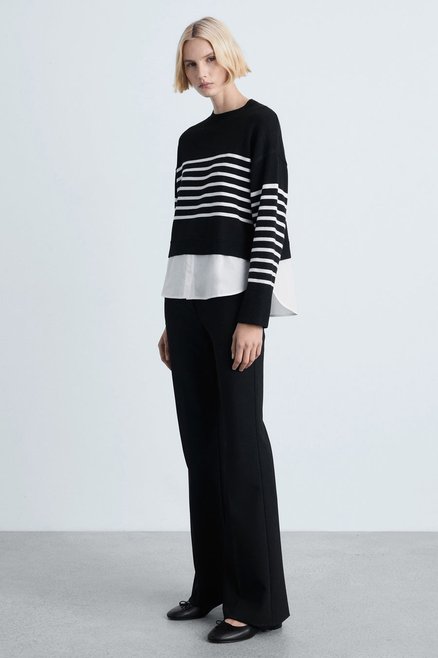 Pull met ronde hals - Zwart - MANGO